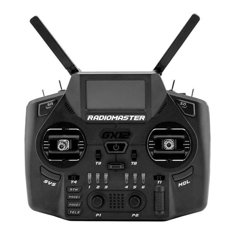 RadioMaster GX12 Dual-Band Gemini-X Radio, product image from Pyrodrone