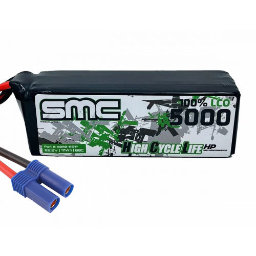 SMC Battery 22.2V 5200mAh 75C 6S HCL-HP Flight Pack, product image from Kiwiquads