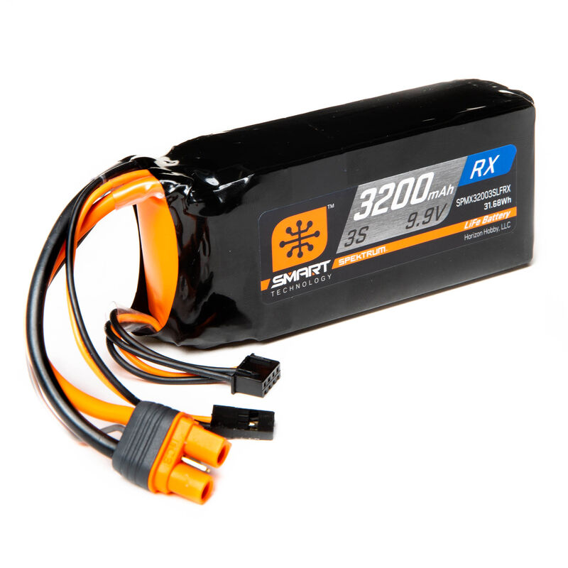 Spektrum 3200mAh 3S 9.9V Smart LiFe ECU Battery IC3, product image from Kiwiquads