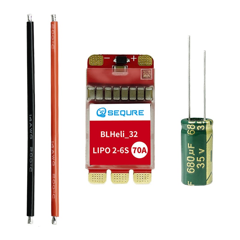 Sequre 2670 Brushless Single ESC 2-6S 70A (AM32), product image from Kiwiquads
