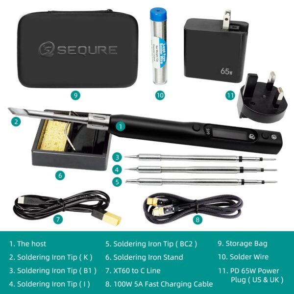 Sequre S99 Soldering Iron Support PD/QC Power Supply (3 Styles) - Image 2