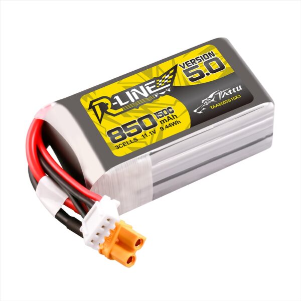 Tattu R-Line Version 5.0 11.1V 150C 850mAh 3S Battery - Image 2