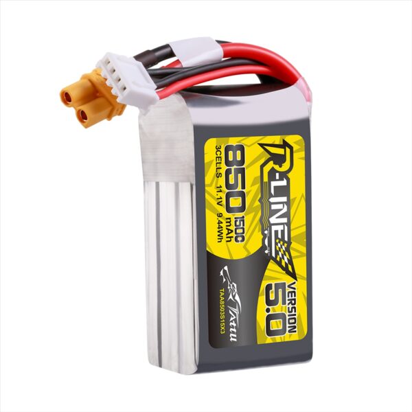 Tattu R-Line Version 5.0 11.1V 150C 850mAh 3S Battery - Image 3