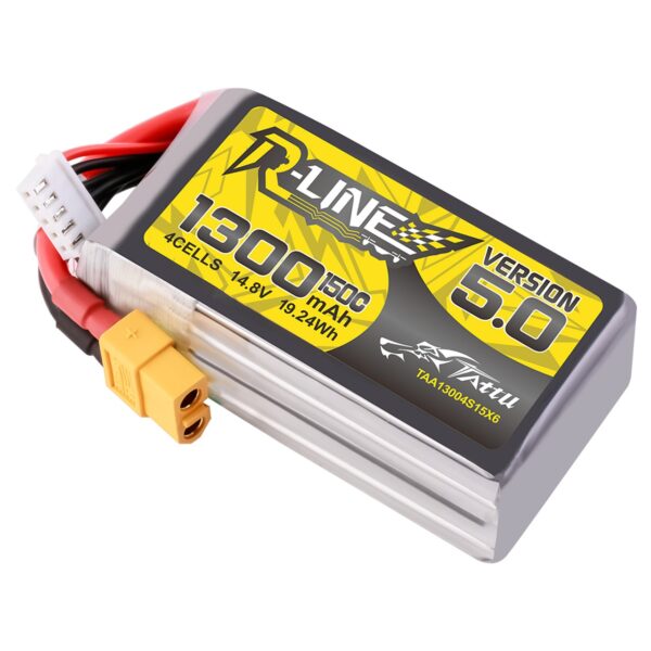 Tattu R-Line Version 5.0 14.8V 150C 1300mAh 4S Battery - Image 3