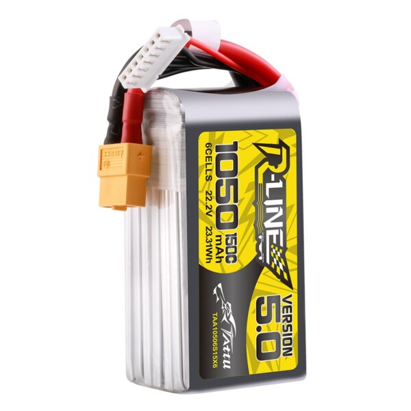 Tattu R-Line Version 5.0 22.2V 150C 1050mAh 6S Battery - Image 3