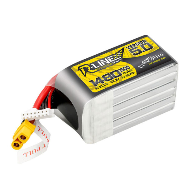 Tattu R-Line Version 5.0 22.2V 150C 1480mAh 6S Battery - Image 2
