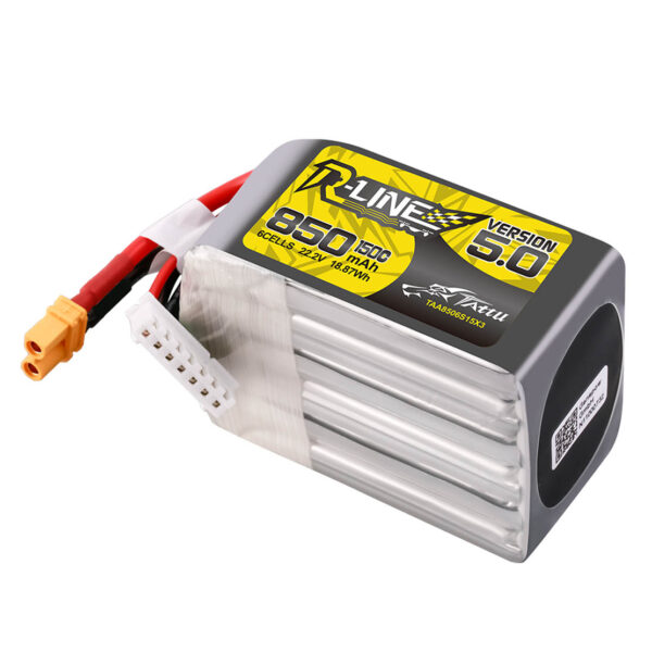 Tattu R-Line Version 5.0 22.2V 150C 850mAh 6S Battery - Image 3