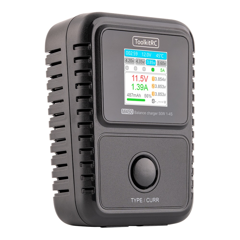 ToolkitRC M450 2-4S Charger AC/DC, product image from Kiwiquads