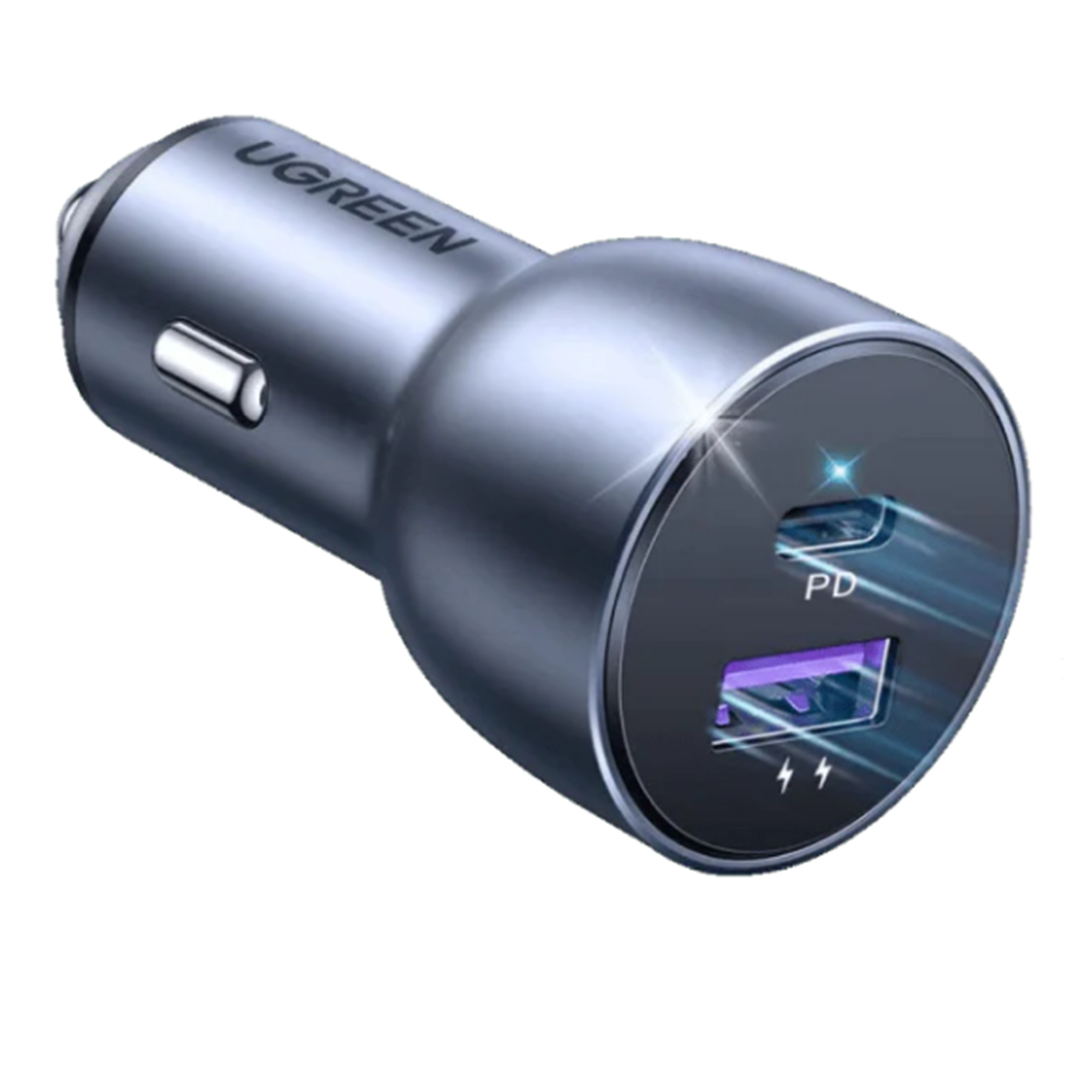 UGREEN 52.5W Dual Ports Car Charger – USB-C & USB-A, product image from Kiwiquads