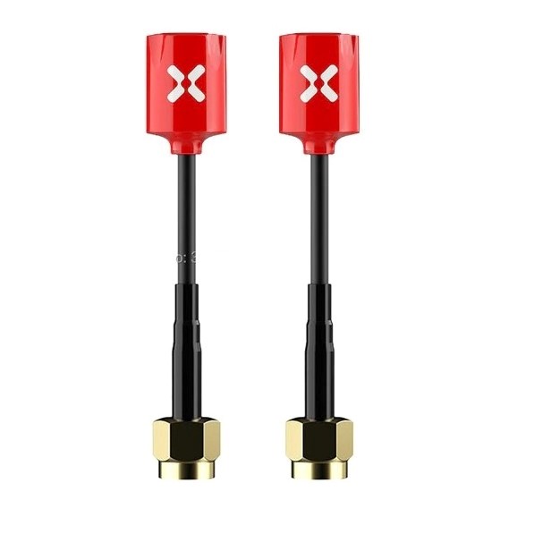 Foxeer Micro Lollipop 5.8GHz LHCP Antenna 2PCS Red (4 Connector Types), product image from Kiwiquads