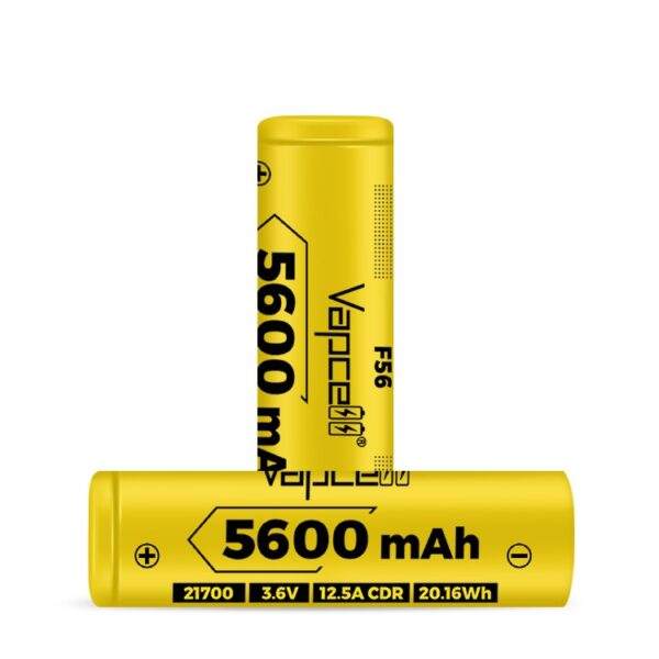 VapCell F56 21700 5600mAh 12.5A Battery - Image 2