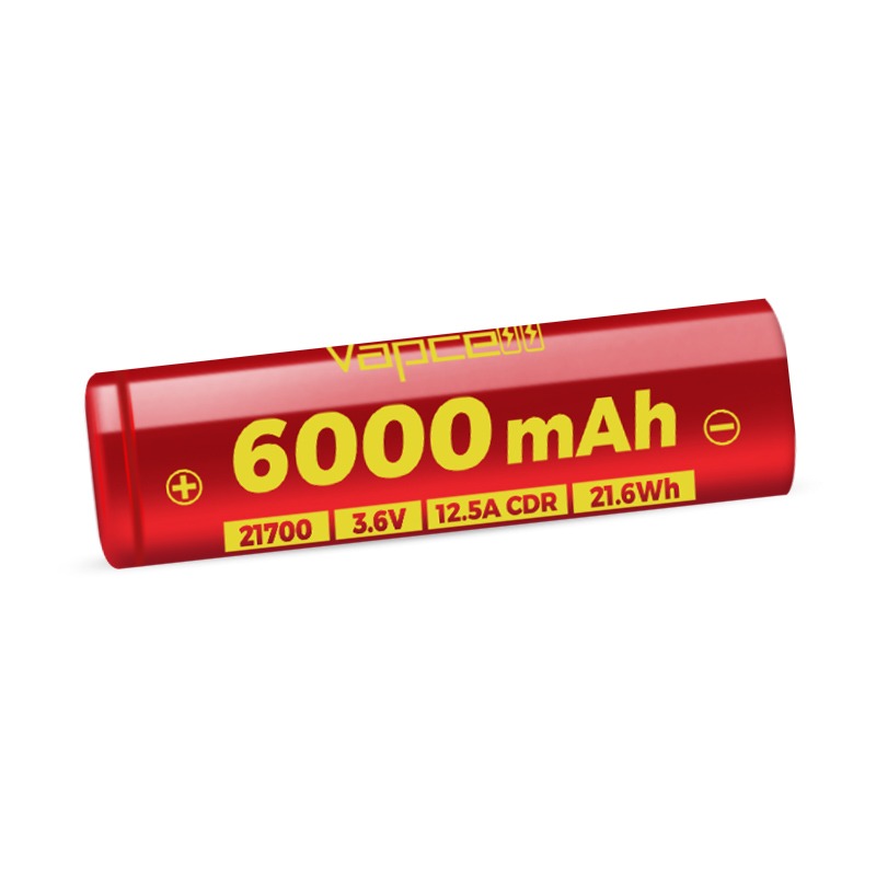 VapCell F60 21700 6000mAh 12.5A Battery, product image from Kiwiquads
