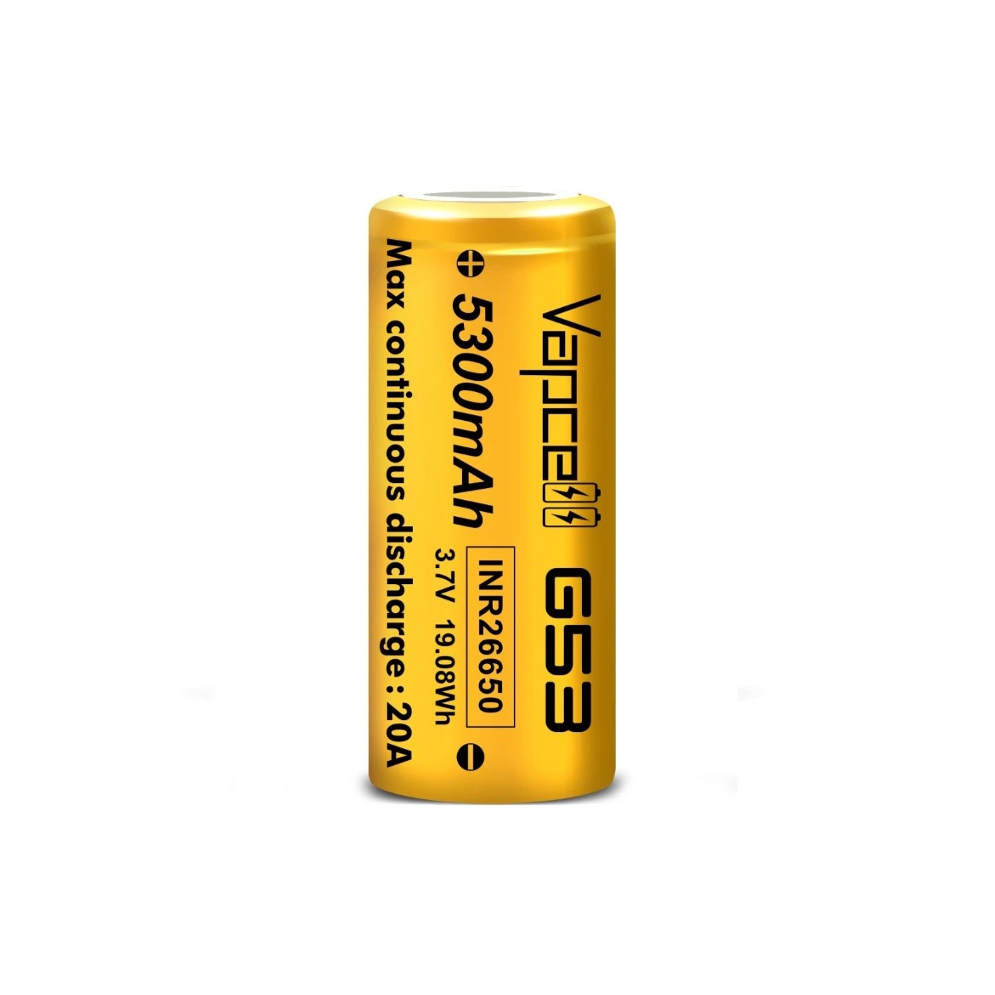 Vapcell G53 5300mah 20A 26650 Li-Ion Battery, product image from Kiwiquads