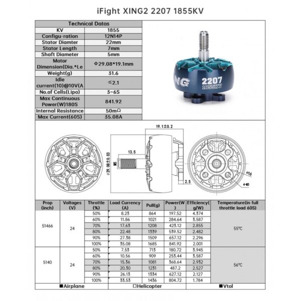 iFlight XING2 2207 FPV Motor 1855Kv/2755Kv - Image 7