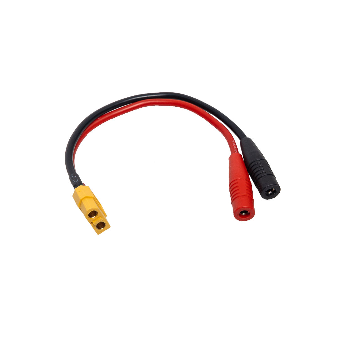 XT60 to 4mm Banana Plug Socket (Charging Adaptor), product image from Kiwiquads