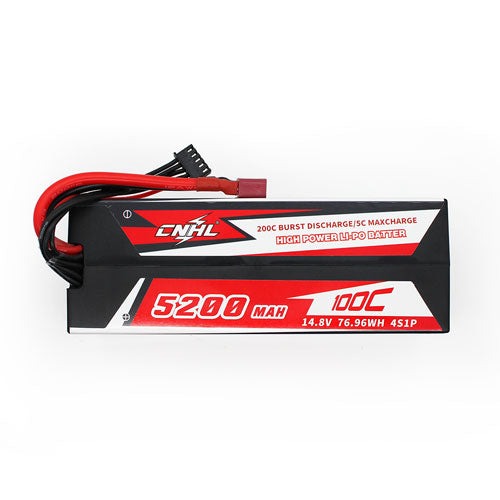 CNHL Racing Series 5200mAh 14.8V 4S 100C Hard Case Lipo Battery, product image from Kiwiquads