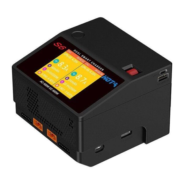 HOTA S6 400W AC 1-6S Dual Channel AC/DC Smart Charger