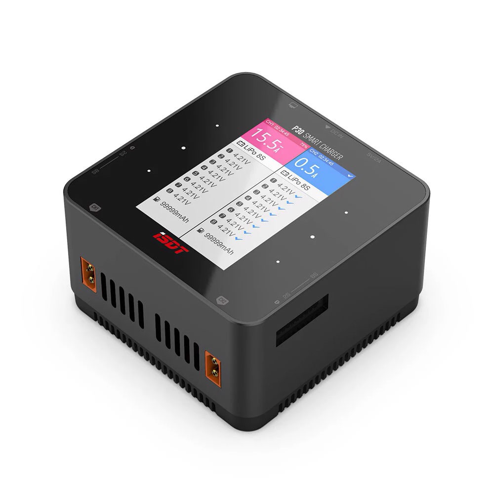 ISDT P30 1500W 50A 1-8S Dual Port Smart Charger, product image from Kiwiquads