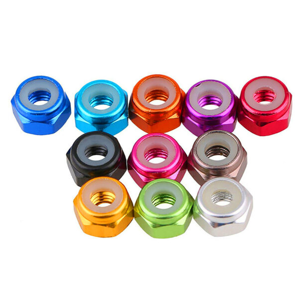 M5 Anodised Coloured Nyloc Nut (1pc)