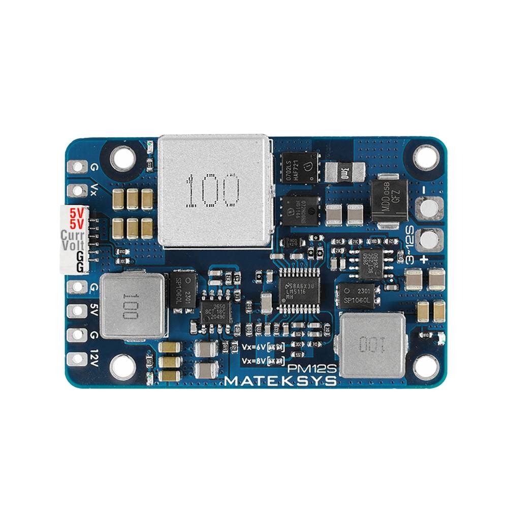 Mateksys Power Module 12S w/ 3xBEC, product image from Kiwiquads