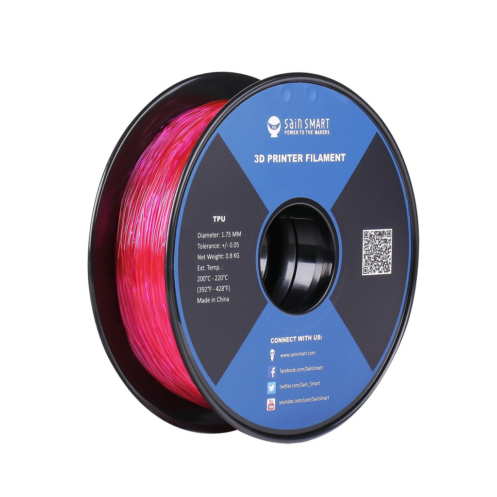SainSmart TPU Flexible Filament 1.75mm 0.8kg – Pink, product image from Excaliburcrossbow