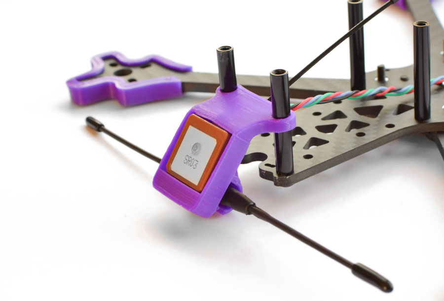 KiwiQuads 3D 3D Printed Source One V4 GPS and Crossfire Mount, product image from Kiwiquads