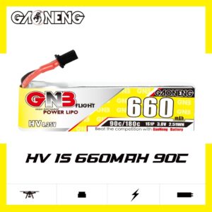 GNB Battery 3.8V 90C 660mAh 1S A30 Cabled LiPo Battery - 1