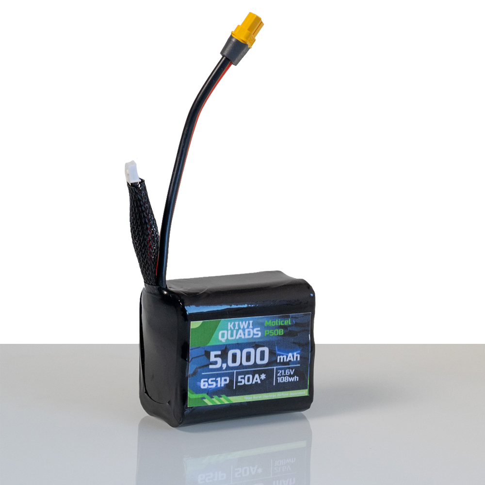 Molicel KiwiQuads 21700 P50B 6S1P 5000mAh Li-Ion Pack, product image from Kiwiquads