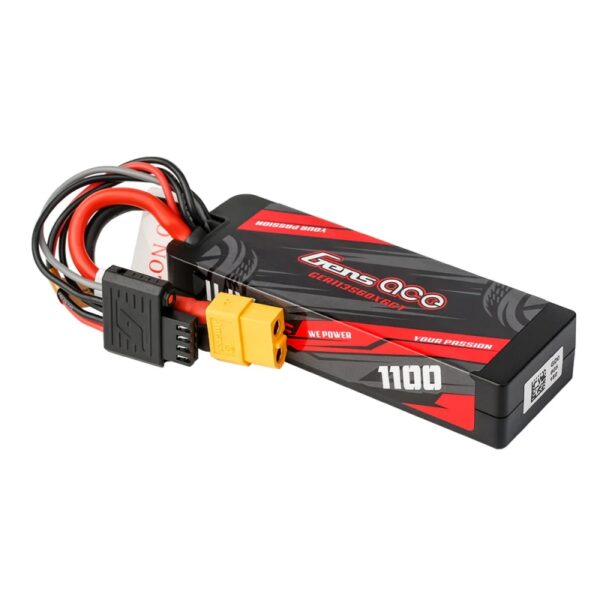 Gens Ace 1100mAh 3S 11.1v 60C Hardcase Lipo Battery with EC3 Plug - 3