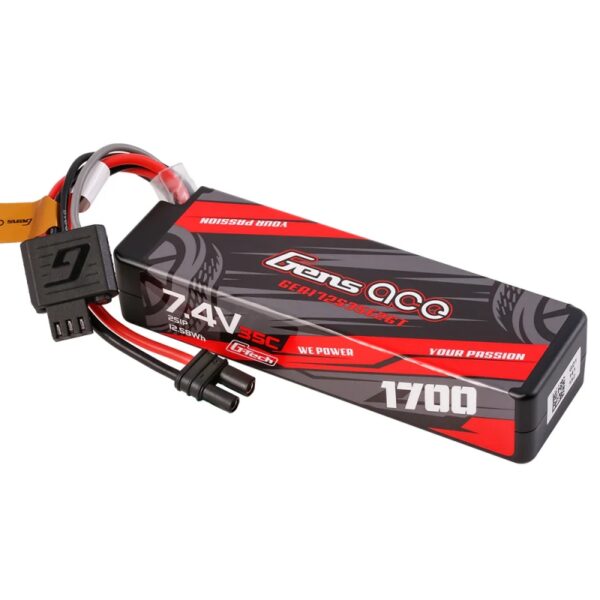 Gens Ace 1700mAh 2S 7.4v 35C Hard Case Lipo Battery for ARRMA Grom IEC2 Plug - 3