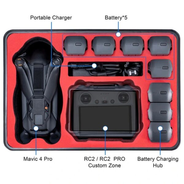 StartRC Large Capacity Drone Carrying Case for DJI Mavic 4 Pro - 4