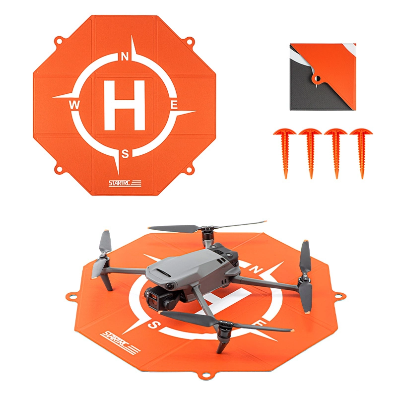 StartRC Octagon Landing Pad for DJI Neo (Orange and Grey) - 2