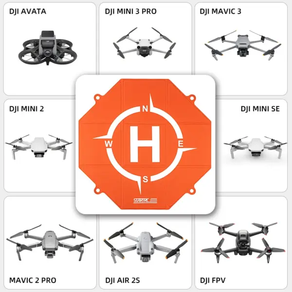 StartRC Octagon Landing Pad for DJI Neo (Orange and Grey) - 3