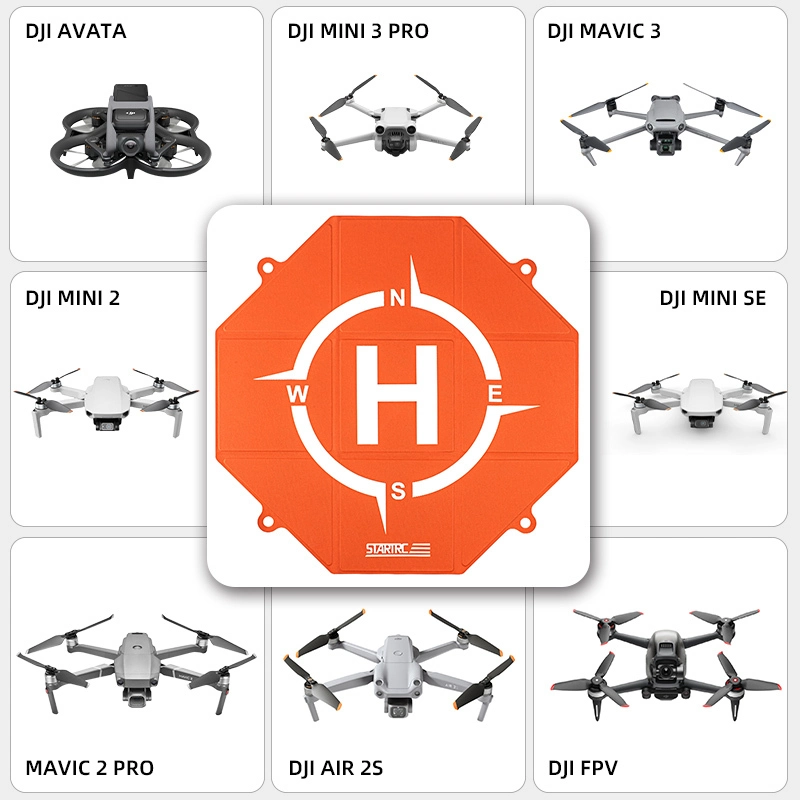 StartRC Octagon Landing Pad for DJI Neo (Orange and Grey) - 3