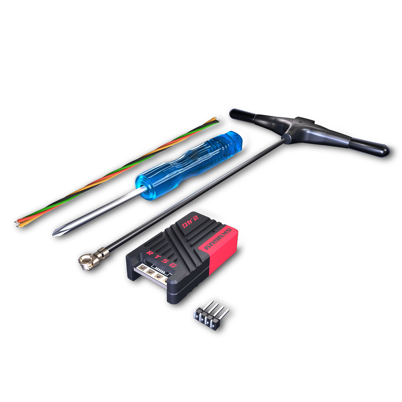 RunCam SkyGuy Max 2.4G ExpressLRS Receiver 1000mW Telemetry, product image from Kiwiquads