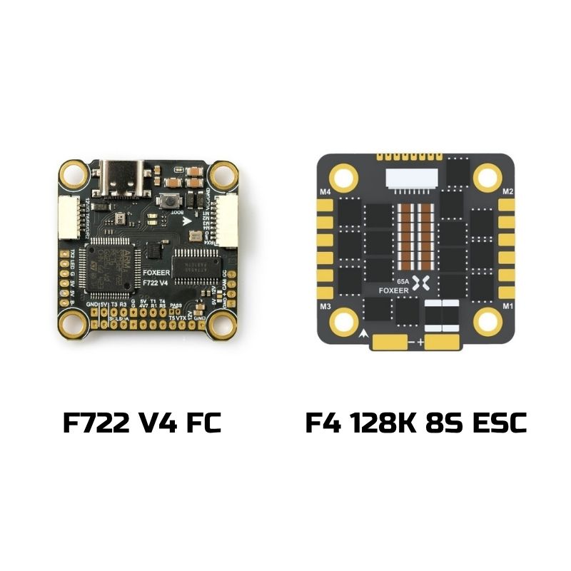 Foxeer F722 Mini V4 + F4 8S ESC Stack, product image from Kiwiquads