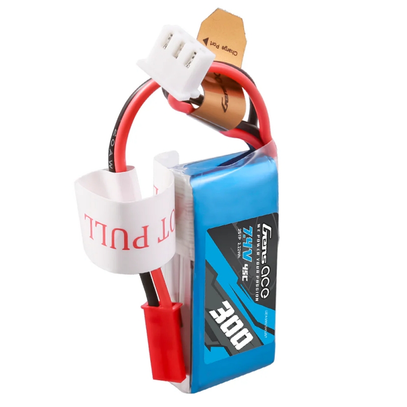 Gens Ace 300mAh 2S 7.4v 45C Lipo Battery - 2