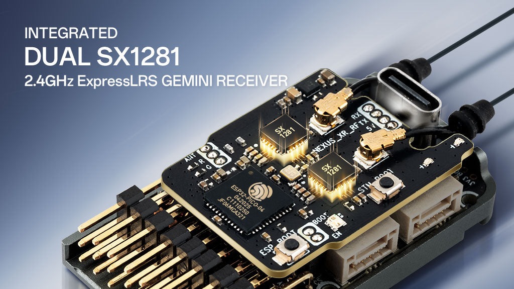 RadioMaster NEXUS-XR Control System Integrated 2.4GHz ExpressLRS Receiver - 7
