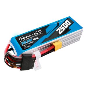 Gens Ace 2500mAh 6S 22.2v 80C Lipo Battery - 1