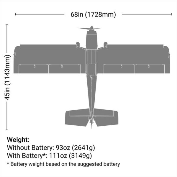 E-Flite Super Timber 1.7m BNF Basic with AS3X and SAFE Select - 2