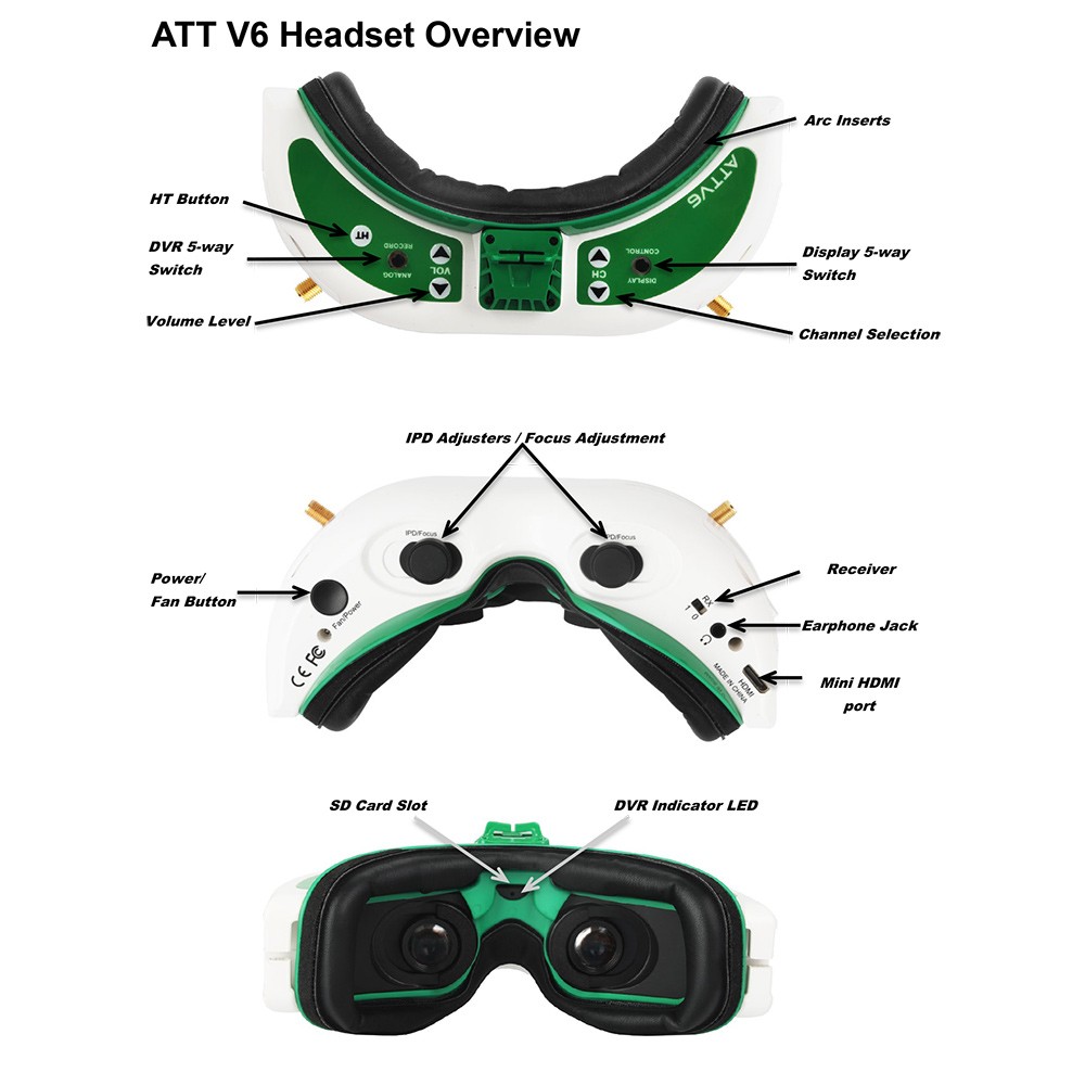 fatshark attitude v6 fpv goggles