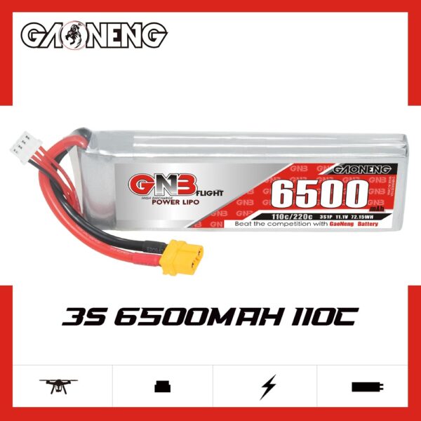 GNB Battery 11.1V 110C 6500mAh 3S HV_main