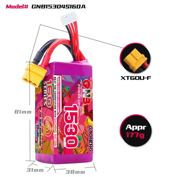 GNB Battery 14.8V 160C 1530mAh 4S - 2