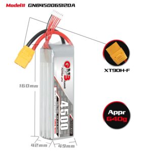 GNB Battery 22.2V 120C 4500mAh 6S XT90-2