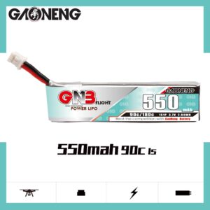 GNB Battery 3.7V 90C 550mAh 1S PH2 Cable - 1