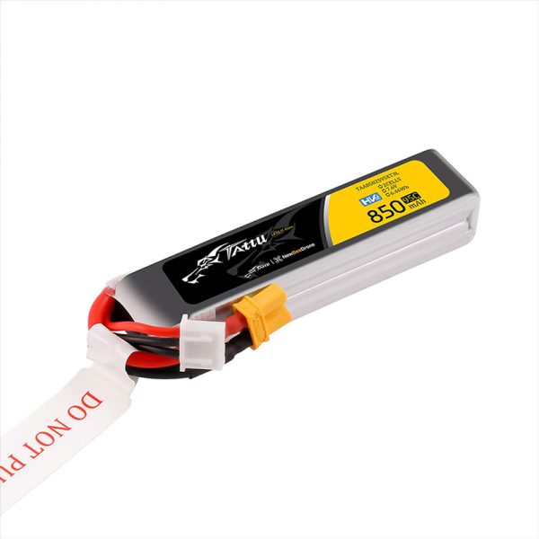 Tattu 7.6V 95C 850mAh 2S HV Long Battery (FlylensFlytimes) - 2