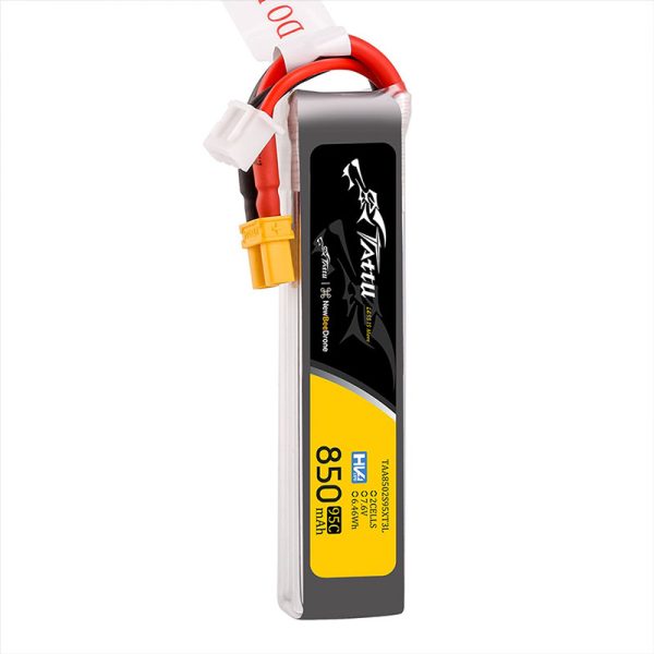 Tattu 7.6V 95C 850mAh 2S HV Long Battery (FlylensFlytimes) - 4