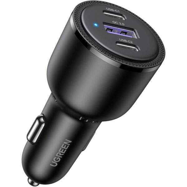 UGREEN CD239 PD 69W 3-Ports Car Charger - 2x USB-C & USB-A