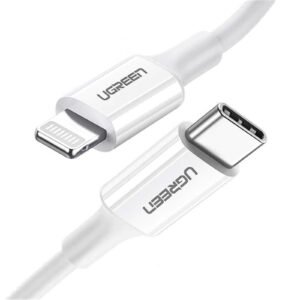 UGREEN Lightning To Type-C 2.0 Male Cable White 1M