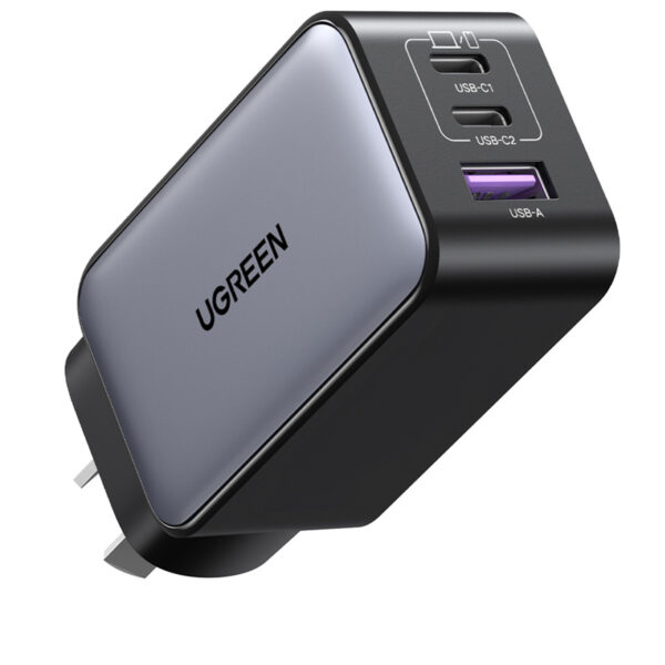 UGREEN Nexode 65W 3-Port GaN Fast Charger Space Gray